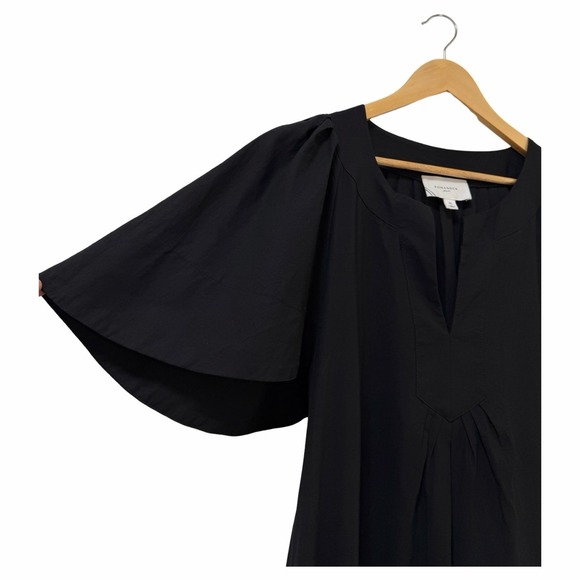 Tuckernuck Pomander Place  Finley Flutter Sleeve Maxi Dress Size XL Black Event - Picture 4 of 10